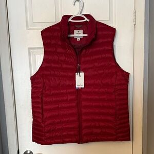 Wind River  Deep Red Quilted Packable Puffer Vest